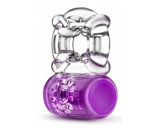 Фиолетовое эрекционное виброкольцо Pleaser Rechargeable C-Ring