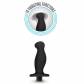 Черный анальный вибромассажёр Silicone Vibrating Prostate Massager 02 - 10,8 см.