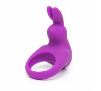 Фиолетовое эрекционное виброкольцо Happy Rabbit Rechargeable Rabbit Cock Ring