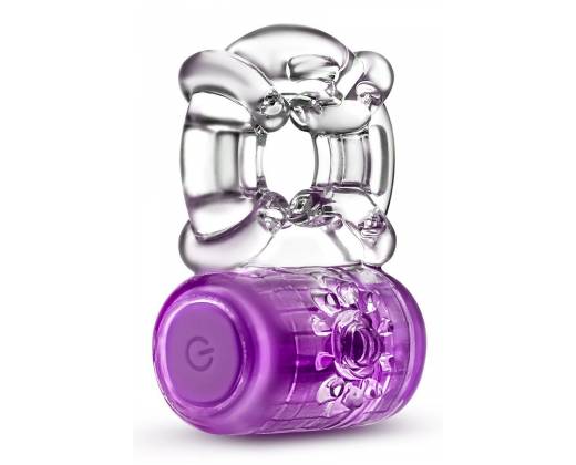 Фиолетовое эрекционное виброкольцо One Night Stand Vibrating C-Ring