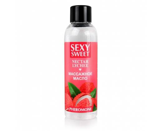 Массажное масло Sexy Sweet Nectar Lychee с феромонами и ароматом личи - 75 мл.