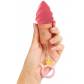 Малиновый мини-вибратор в форме мороженого Candice