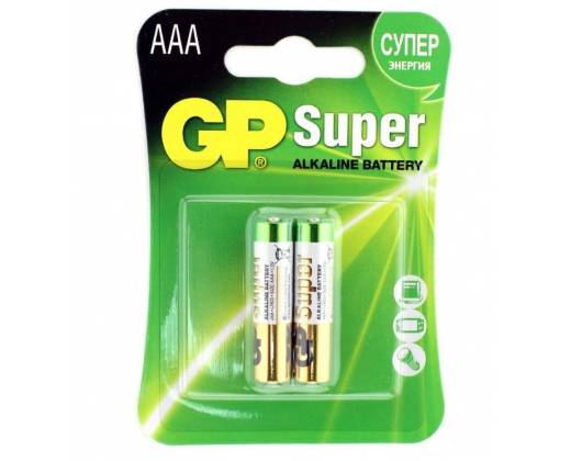 Батарейки алкалиновые GP Super Alkaline ААA/LR03 - 2 шт.