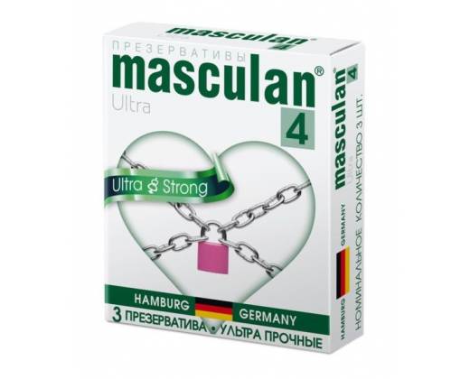 Ультрапрочные презервативы Masculan Ultra 4 Strong - 3 шт.