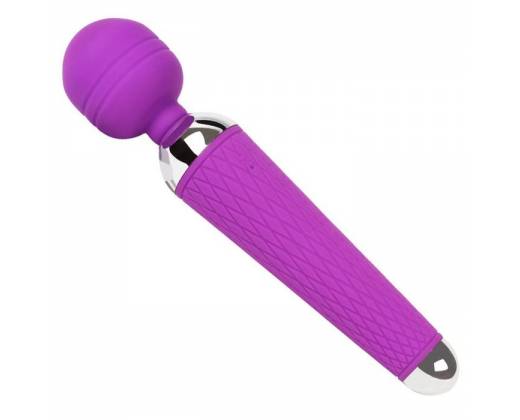 Фиолетовый wand-вибратор - 20 см.