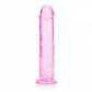 Розовый фаллоимитатор Crystal Clear на присоске - 22 см.