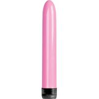 Розовый классический вибратор Super Vibe - 17,2 см.