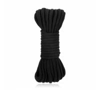Черная хлопковая веревка для связывания Bondage Rope - 10 м.