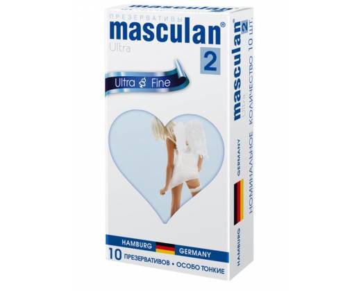 Ультратонкие презервативы Masculan Ultra 2 Fine с обильной смазкой - 10 шт.