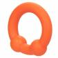 Оранжевое эрекционное кольцо Liquid Silicone Dual Ball Ring