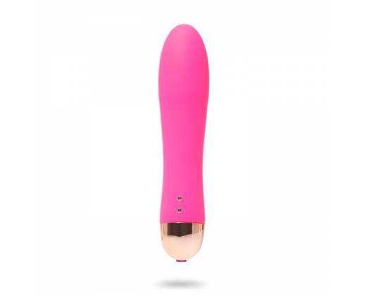 Розовый гладкий вибратор Massage Wand - 14 см.