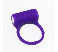 Фиолетовое эрекционное виброкольцо с пупырышками