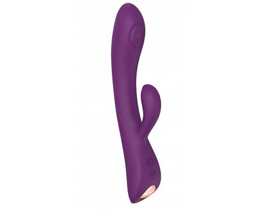 Фиолетовый вибратор-кролик Bunny & Clyde - 22,5 см.