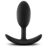 Черная анальная пробка Silicone Vibra Slim Plug Medium - 10,2 см.