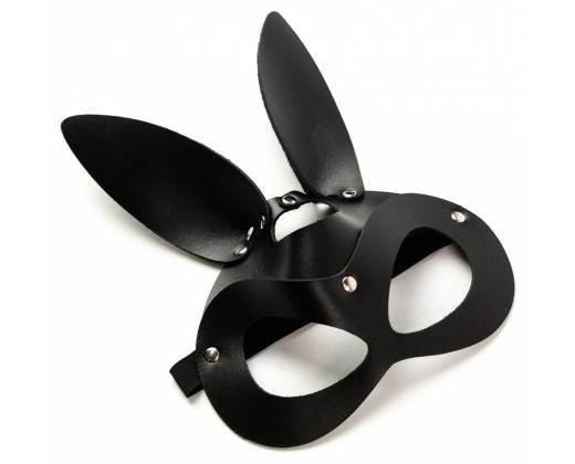 Черная маска "Зайка" с длинными ушками