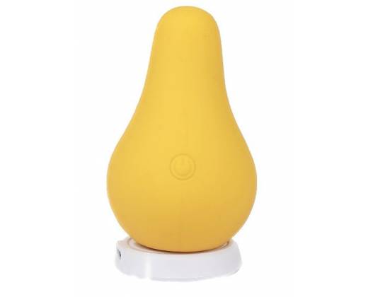 Желтый перезаряжаемый вибратор Juicy Pear - 8,2 см.