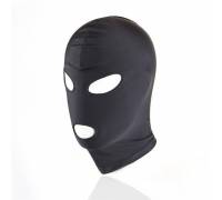 Черный текстильный шлем с прорезью для глаз и рта