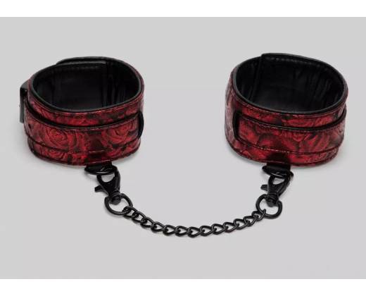 Красно-черные оковы Reversible Faux Leather Ankle Cuffs