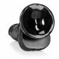 Черный фаллоимитатор Curved Realistic Dildo Balls Suction Cup 6 - 15,5 см.