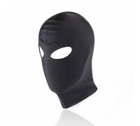 Черный текстильный шлем с прорезью для глаз