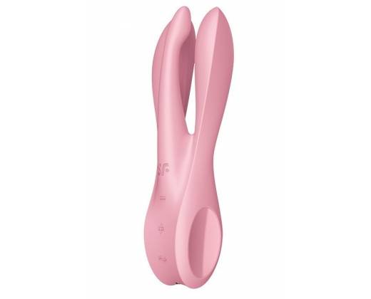 Розовый вибратор Threesome 1 с "пальчиками"