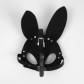 Черная маска «Непослушная зайка» с ушками