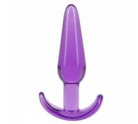Фиолетовая анальная пробка в форме якоря Slim Anal Plug - 10,8 см.