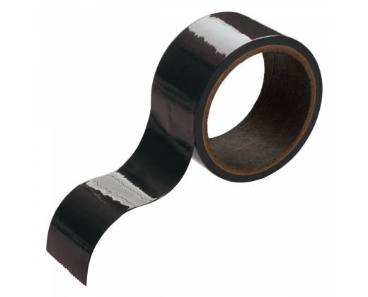 Черный скотч для связывания Bondage Tape - 18 м.