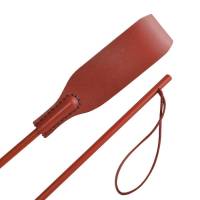 Красный кожаный стек "Флеш" - 58 см.