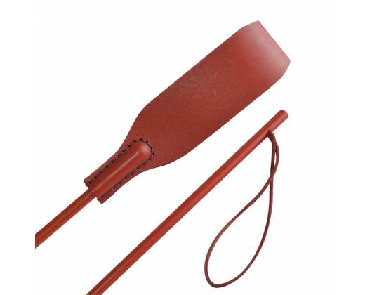 Красный кожаный стек "Флеш" - 58 см.