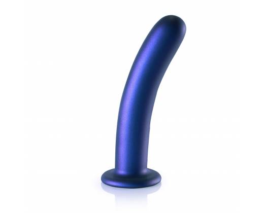 Синий фаллоимитатор Smooth G-Spot - 17,7 см.