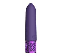 Фиолетовая перезаряжаемая вибропуля Imperial - 10 см.