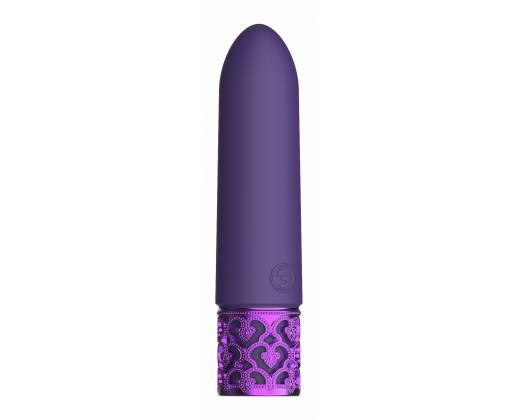 Фиолетовая перезаряжаемая вибропуля Imperial - 10 см.
