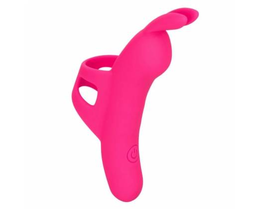 Розовый вибромассажер на палец The Flirty Vibe - 10 см.