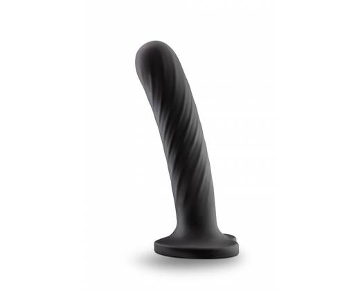 Черный анальный фаллоимитатор Twist Large - 17,78 см.