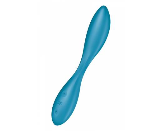 Синий гибкий вибратор Satisfyer G-Spot Flex 1 - 19,5 см.