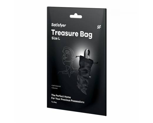 Черный мешочек для хранения игрушек Treasure Bag L