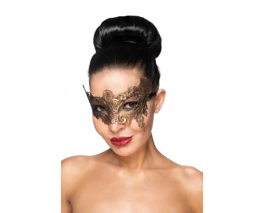 Золотистая карнавальная маска "Вега"