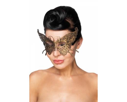 Золотистая карнавальная маска "Шаула"