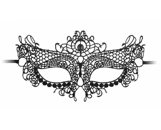 Черная кружевная маска на глаза Queen Black Lace Mask