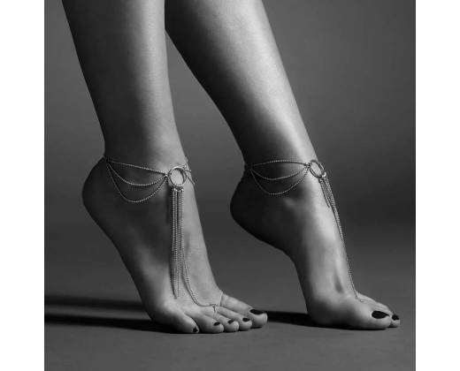 Серебристые браслеты на ноги Magnifique Feet Chain