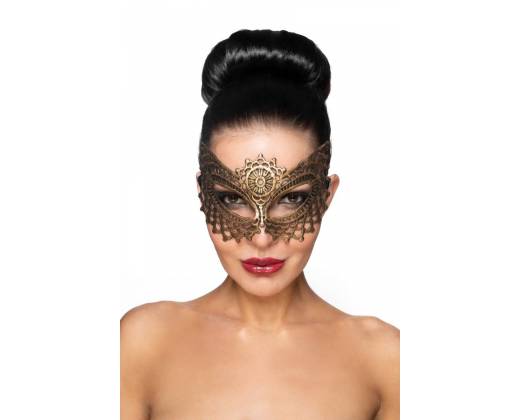 Золотистая карнавальная маска "Фейт"