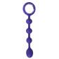 Фиолетовая анальная цепочка с ручкой-кольцом - 23,5 см.