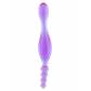 Фиолетовый двусторонний анальный стимулятор - 20 см.