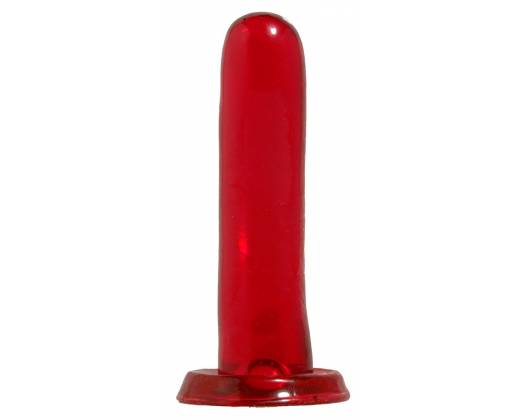 Красный анальный фаллоимитатор Smoothy - 13,3 см.