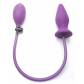 Фиолетовый анальный стимулятор с грушей OUCH! - 14 см.