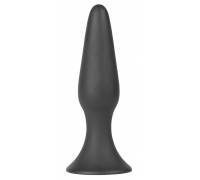 Чёрная анальная пробка Silky Buttplug Big Black - 16 см.