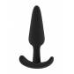 Чёрный анальный стимулятор Butt Plug No.29 - 12,5 см.