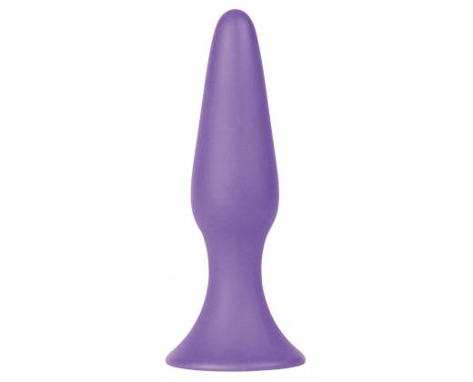 Фиолетовая анальная пробка Silky Buttplug Small Purple - 11,5 см.