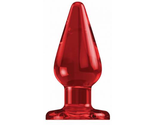 Красный анальный стимулятор Bottom Line 6 Model 2 Acrylic Red - 15,5 см.